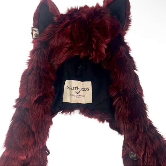 SpiritHoods Rave Hood Rare Red Dragon Wolf - Picture 7 of 12